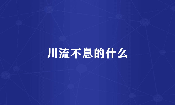 川流不息的什么