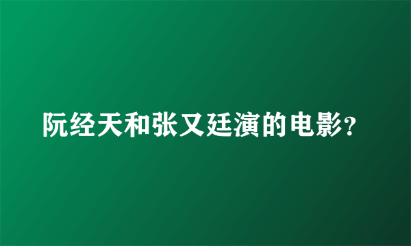 阮经天和张又廷演的电影？