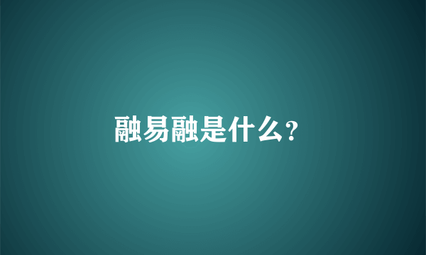 融易融是什么？