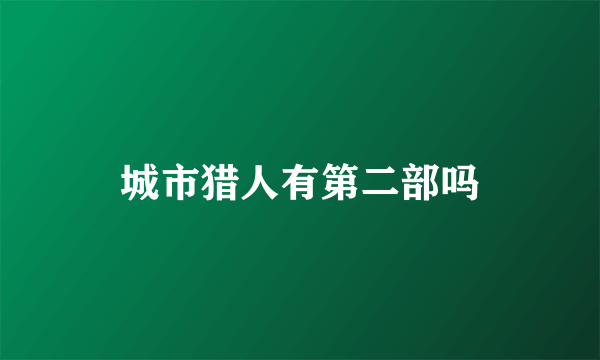 城市猎人有第二部吗