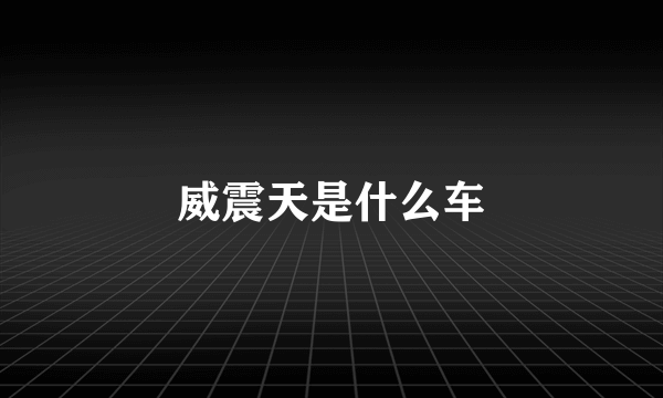 威震天是什么车
