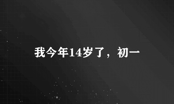 我今年14岁了，初一