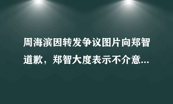 周海滨因转发争议图片向郑智道歉，郑智大度表示不介意，对此你怎么看？
