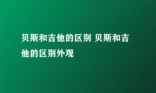 贝斯和吉他的区别 贝斯和吉他的区别外观
