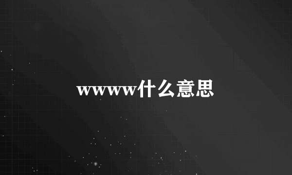 wwww什么意思