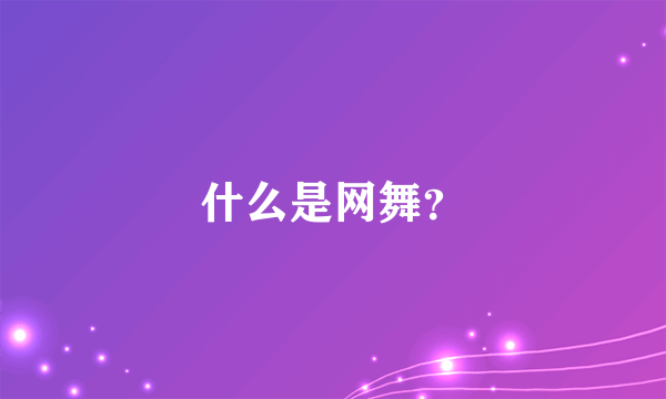 什么是网舞？