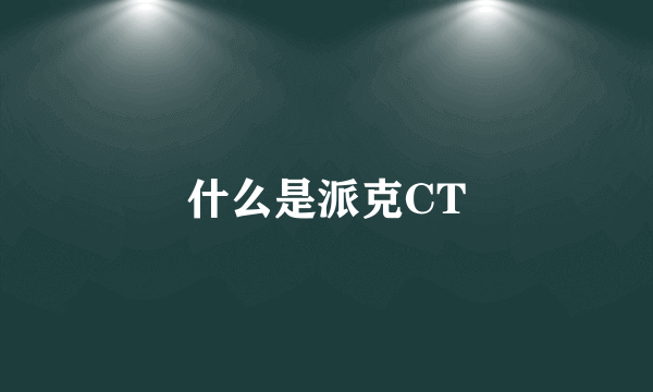 什么是派克CT