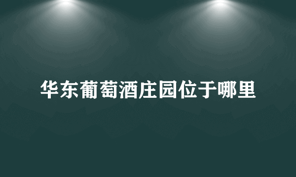 华东葡萄酒庄园位于哪里