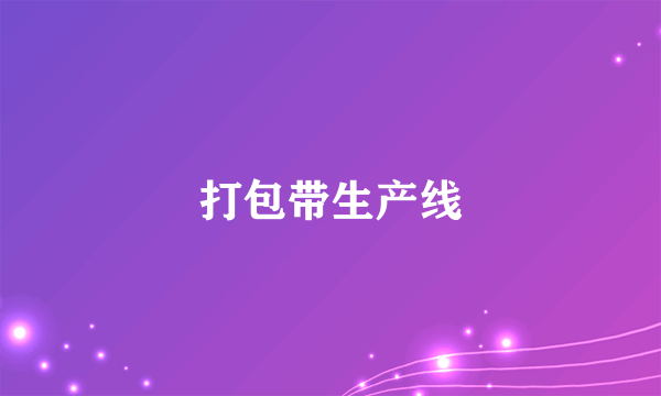 打包带生产线