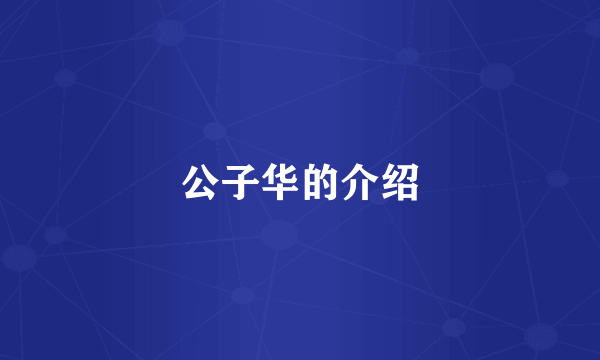 公子华的介绍