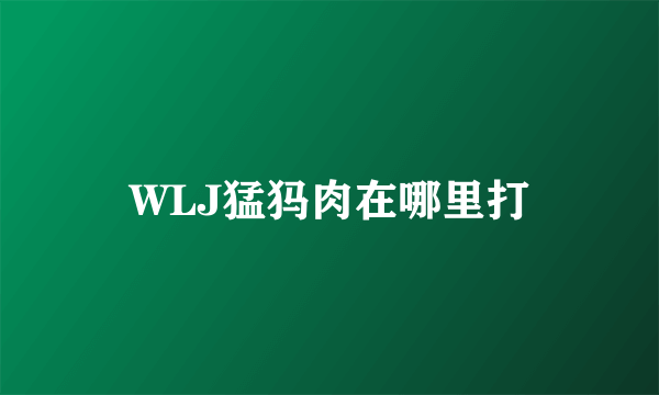 WLJ猛犸肉在哪里打