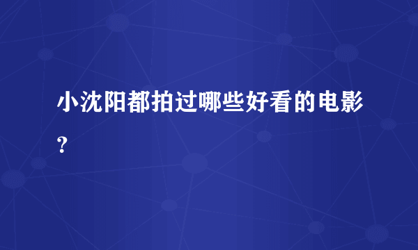 小沈阳都拍过哪些好看的电影？