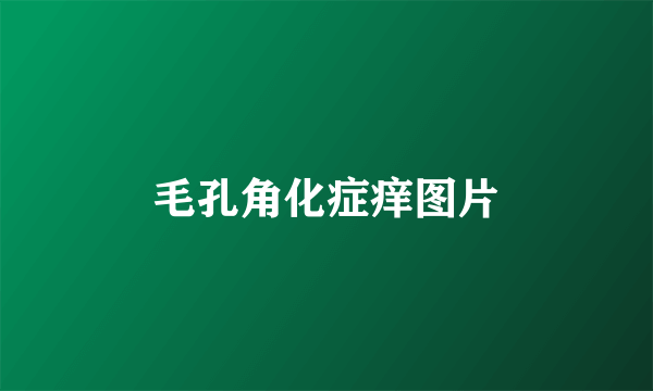 毛孔角化症痒图片