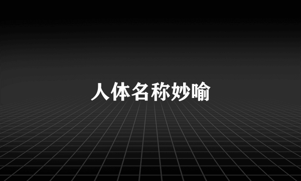 人体名称妙喻