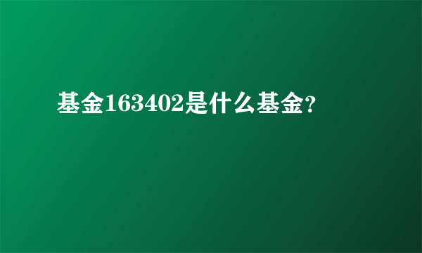 基金163402是什么基金？